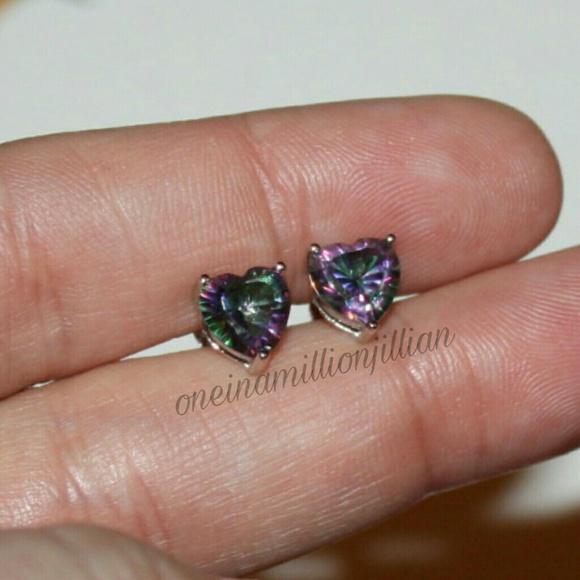 Sterling Silver Mystic Topaz Earrings - Picture 4 of 5